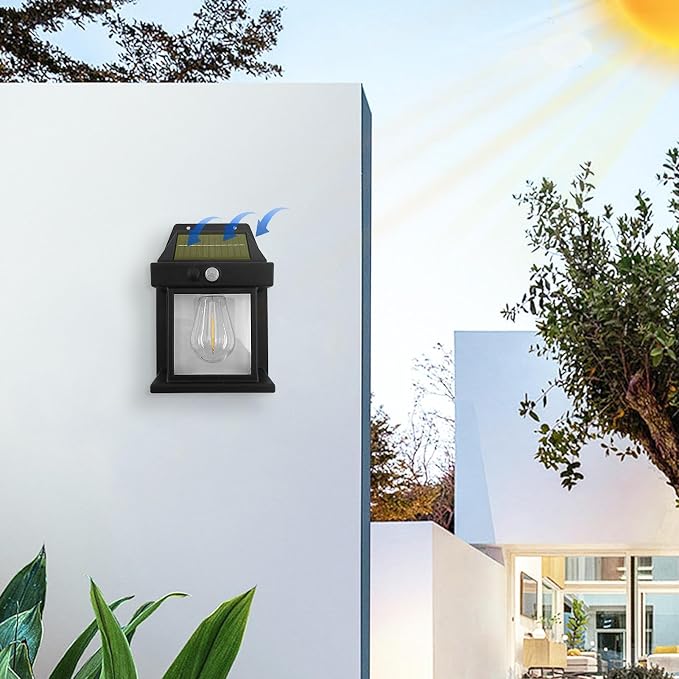 Foco Solar Luz Cálida 1 Ampolleta Sensor