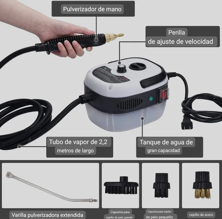 Limpiador a vapor portátil