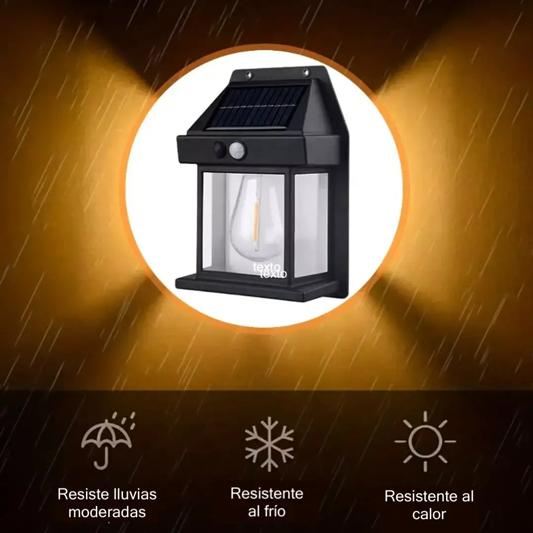 Foco Solar Luz Cálida 1 Ampolleta Sensor