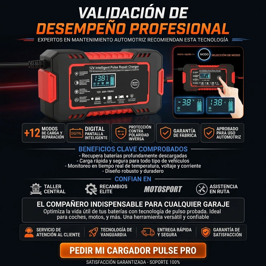 CARGADOR REPARADOR DE BATERIAS PARA AUTO