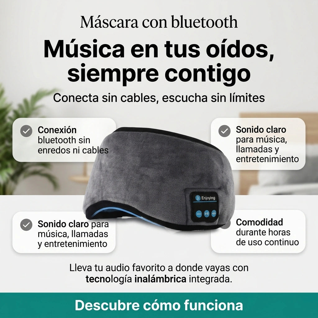 Antifaz para dormir con Bluetooth